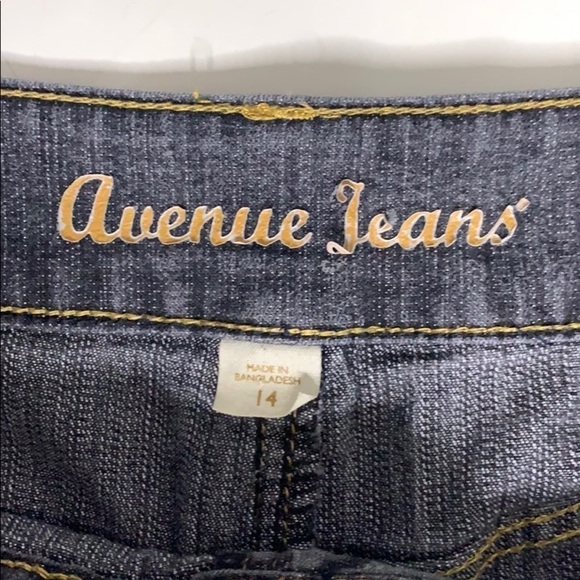 AVENUE plus Cuffed Cropped Denim Women’s Jeans 14 black - Picture 3 of 8